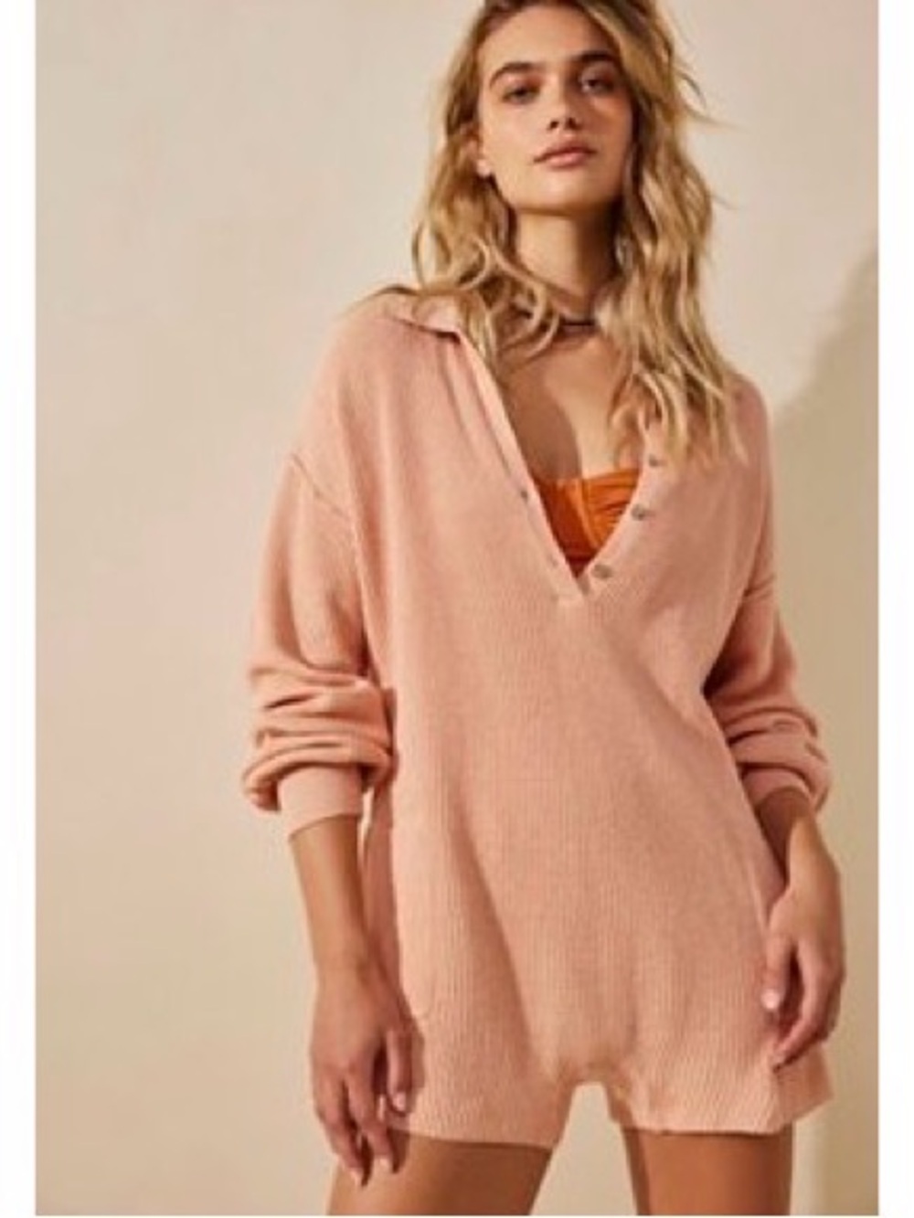 FREE PEOPLE PICNIC SWEATER ROMPER